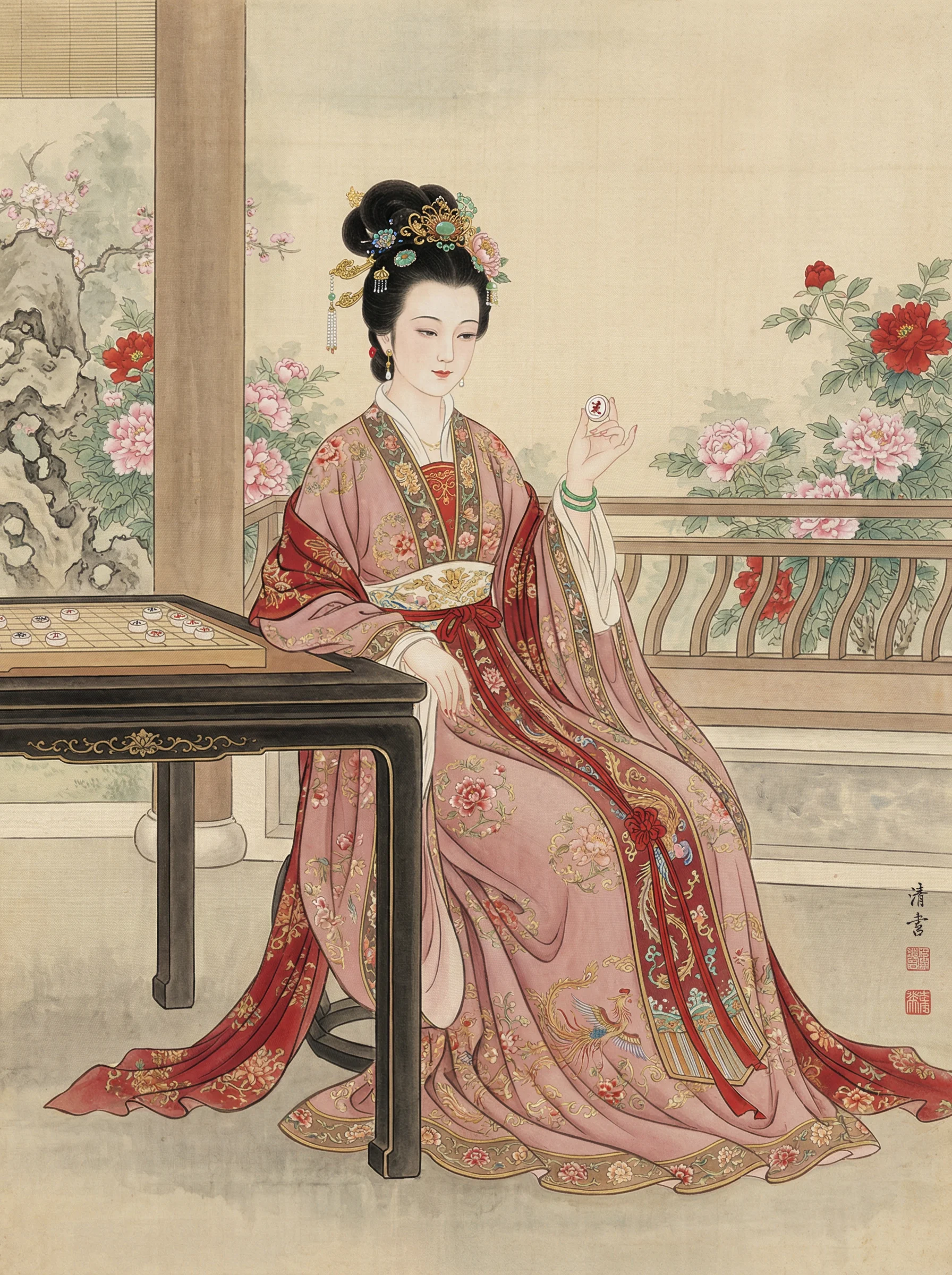 宫廷仕女弈棋图 - pg麻将胡了 后宫佳丽